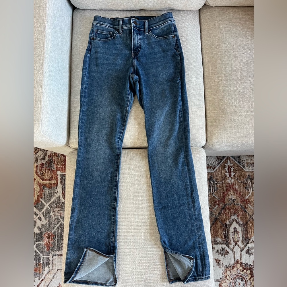 Express Women's skyscraper Boot Cut Jeans - Blue